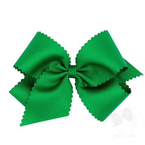 Medium Grosgrain Scallop Edge Bow