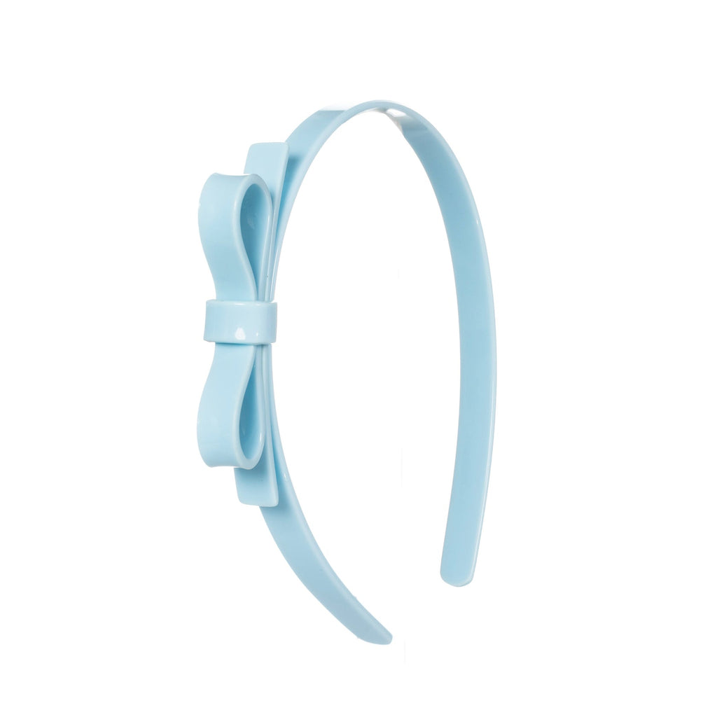 Thin Bow Headband - Baby Blue