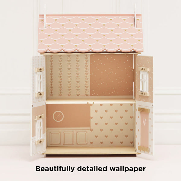 Roseheart Wooden Dolls House, Furniture & Family