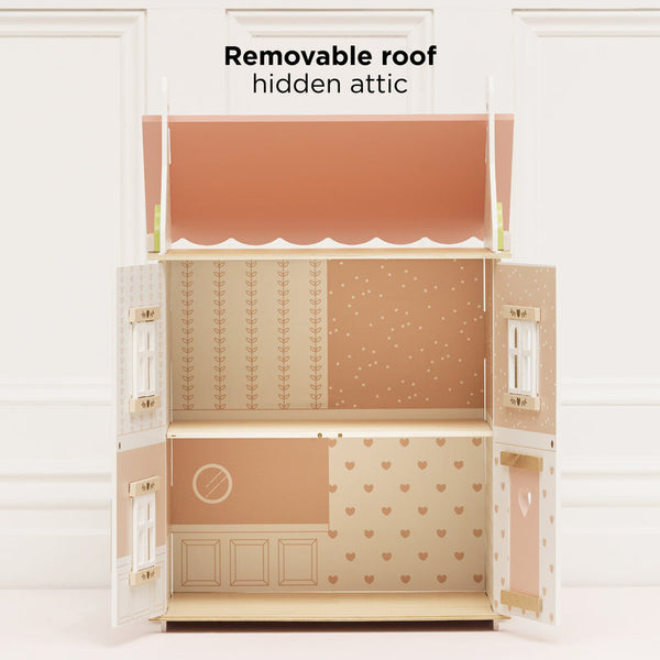 Roseheart Wooden Dolls House, Furniture & Family