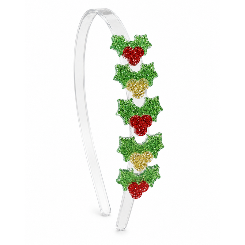 Holly Berry Glitter Headband