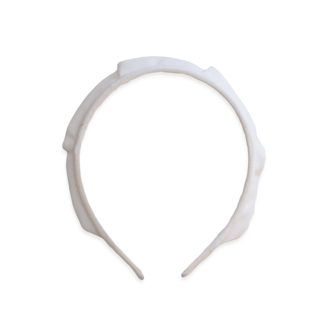 Solid Crown with Headband - white