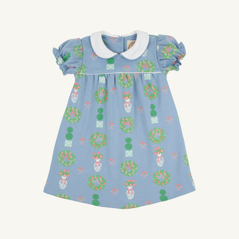 Holly Day Dress - Topiaries and Tangerines