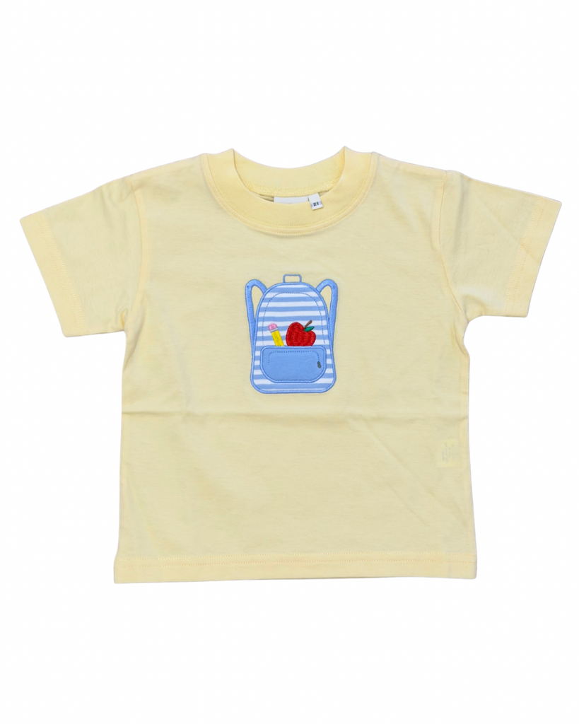 Striped Backpack with Apple & Pencil S/S T-Shirt