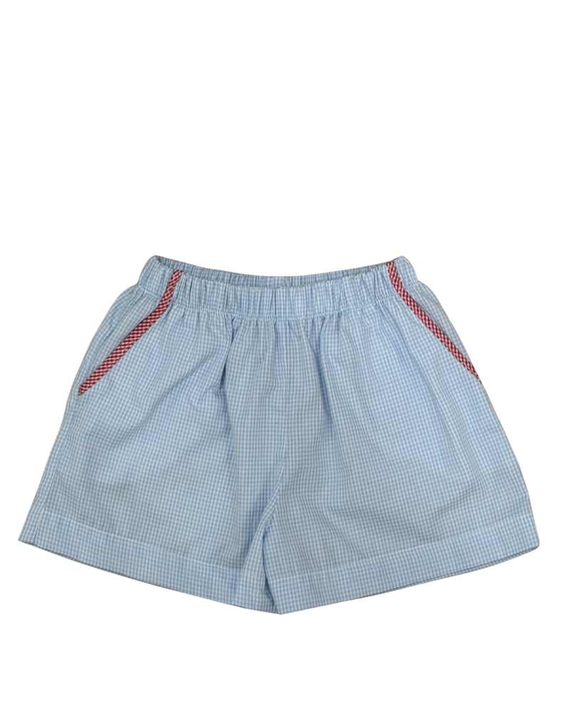 Blue Mini Check Shorts
