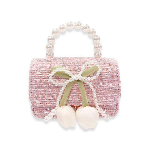 Lily & Bow Tweed Purse - Pink