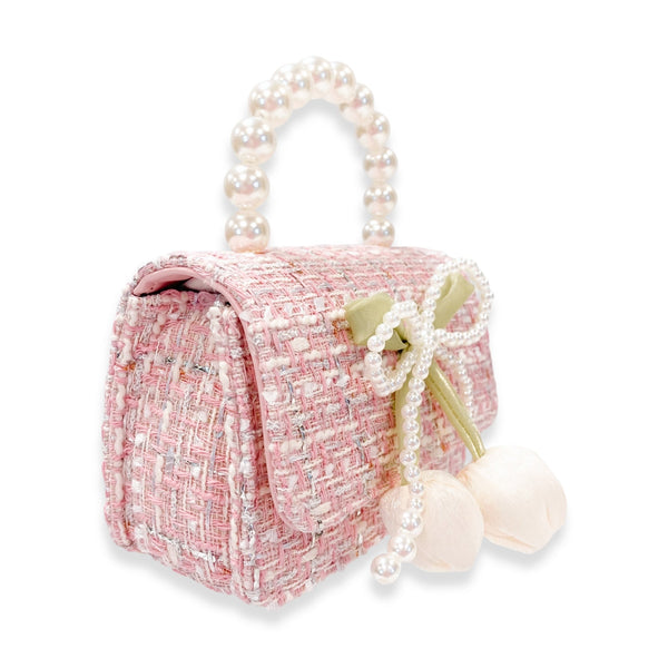 Lily & Bow Tweed Purse - Pink
