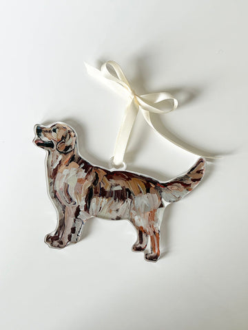 Golden Retriever Dark Ornament