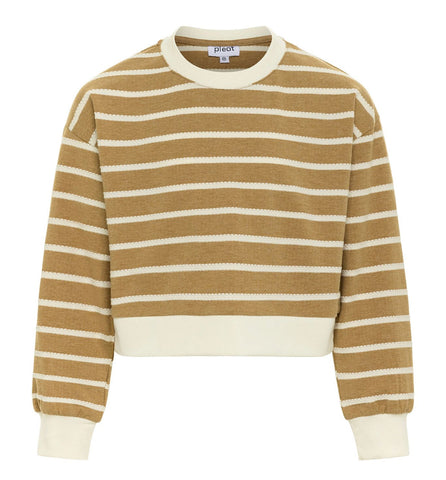 Natalie Top - Coffee Stripe