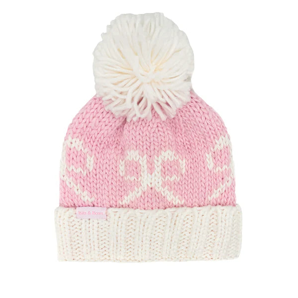 Bobble Hat - Pink Bows