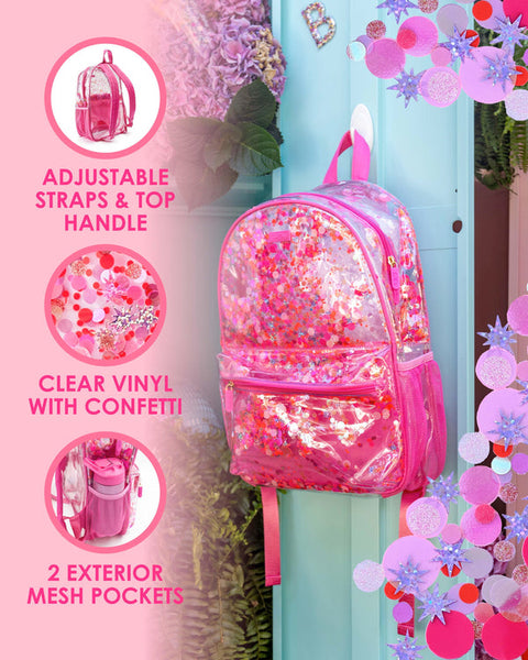 Sweet Tart Confetti Clear Backpack