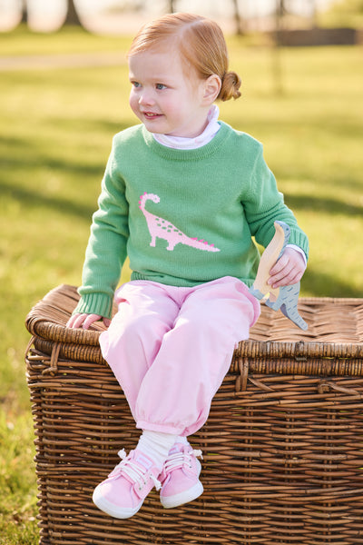 Printed Turtleneck - Pink Dinosaur
