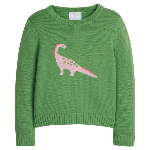 Intarsia Sweater - Pink Dinosaur