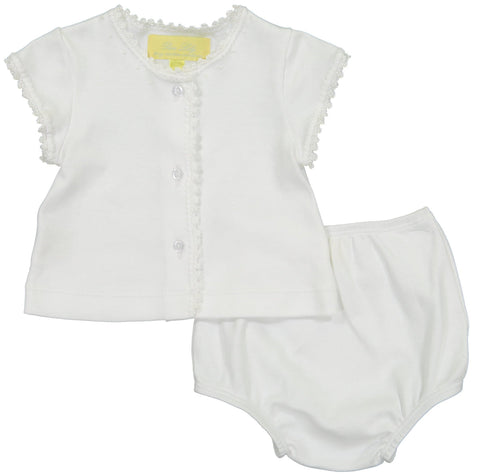 Jersey Crib Set - White