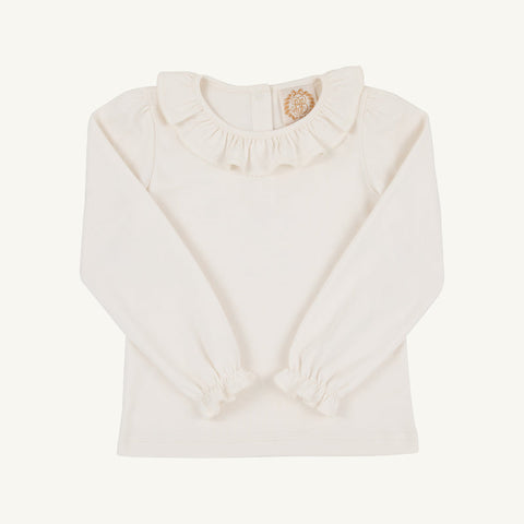 LS Ramona Ruffle Shirt - Palmetto Pearl