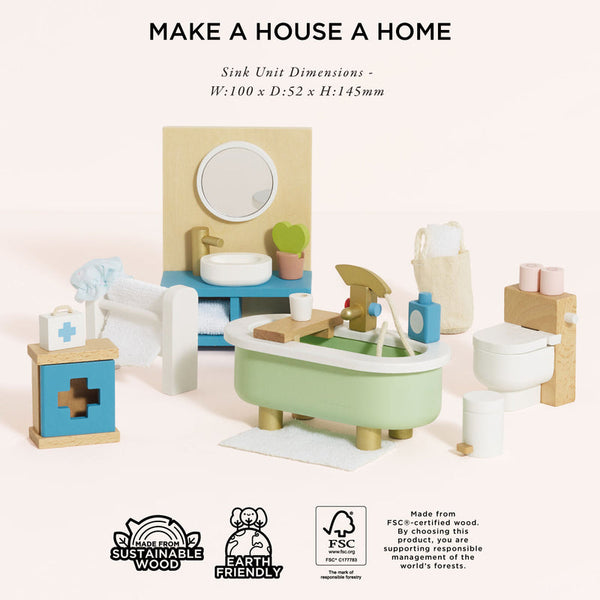 Dolls House Bathroom Furniture Set