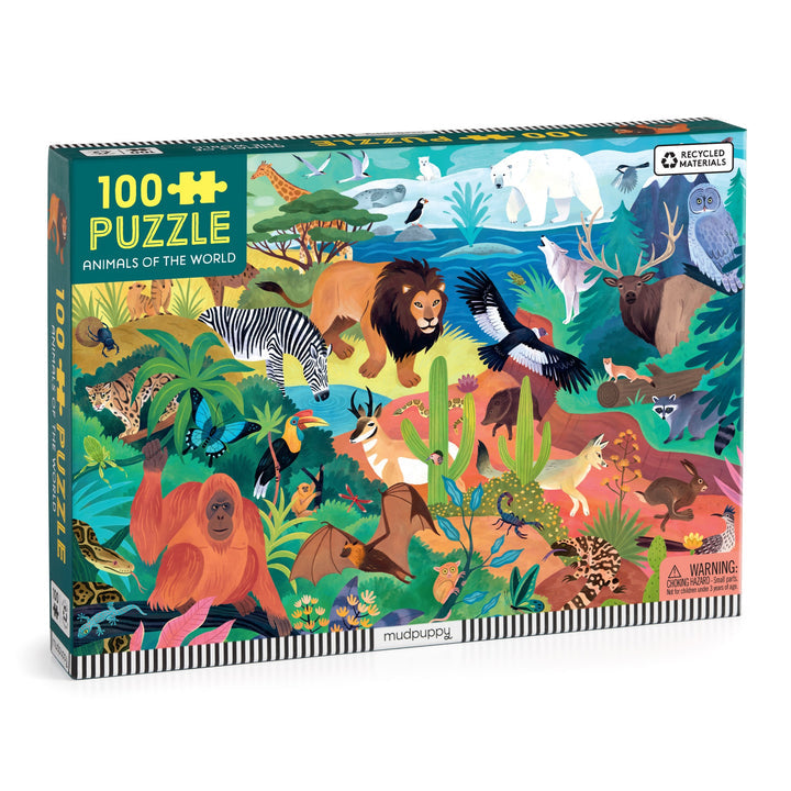 Animals of the World 100 Piece Jigsaw Puzzle