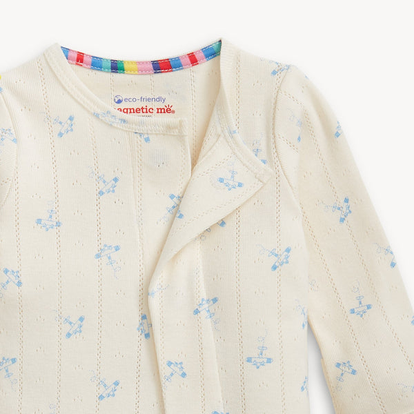 Airplanes Pointelle Footie