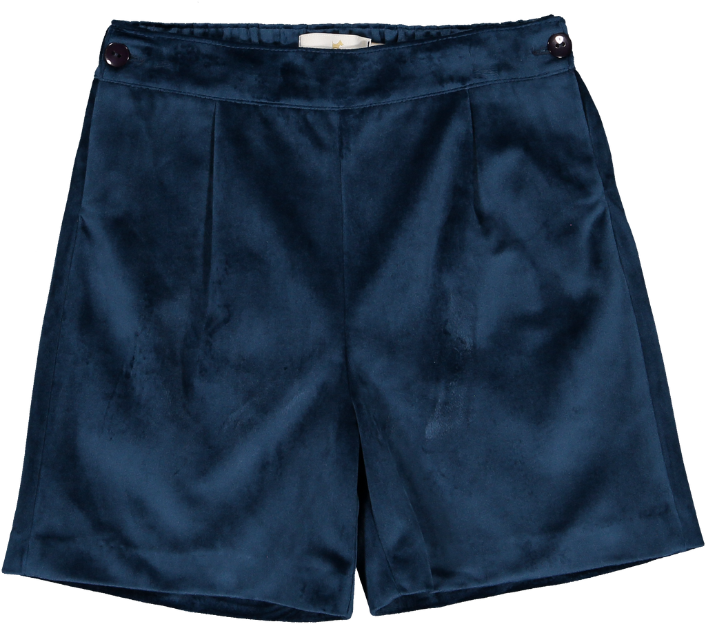 Mysterious Blue Velvet Short