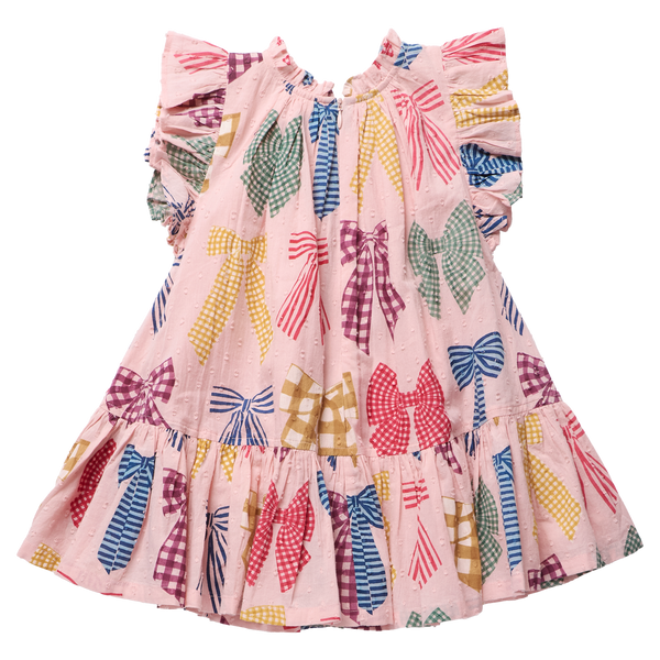 Girls Harper Dress - Patterned Bows