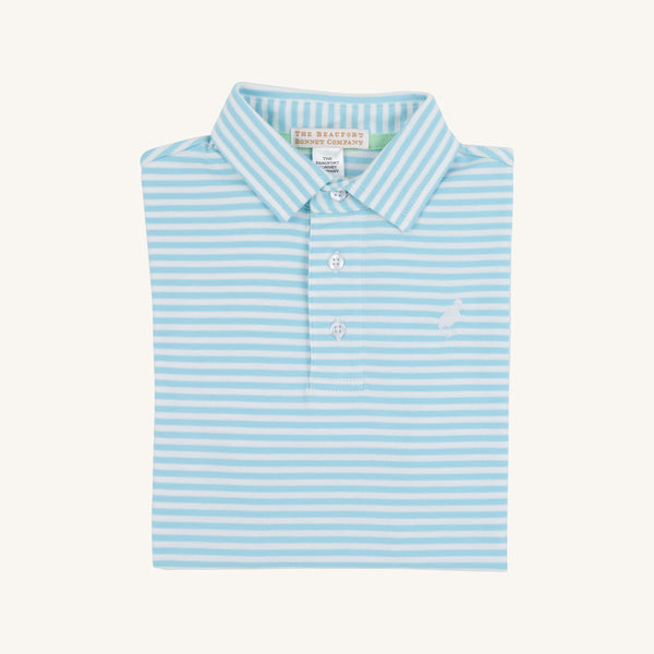 Prim and Proper Polo - Brookline Blue Stripe