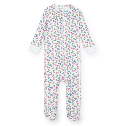 Parker Zipper Pajama - Bright Butterflies