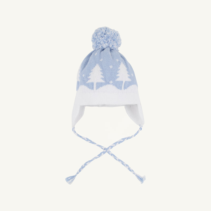 Parrish Pom Pom Hat - Beale Street Blue/Worth Ave White