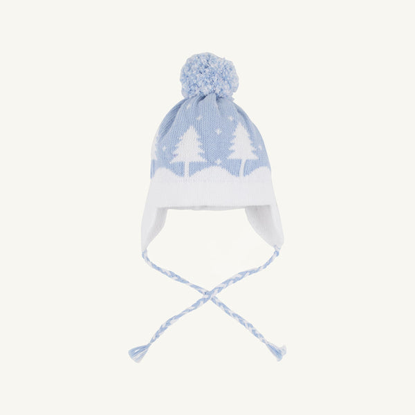 Parrish Pom Pom Hat - Beale Street Blue/Worth Ave White