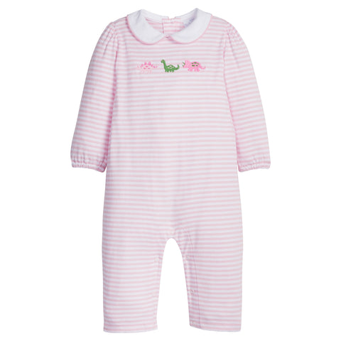 Peter Pan Embroidered Romper - Dinosaur