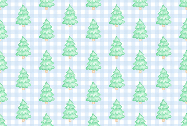 Carter Pant Set - Gingham Christmas Tree