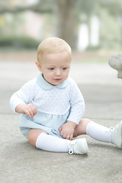 Blue Corduroy Bubble with Bitty Dot