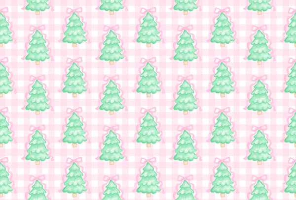 Cece Skirt Set - Gingham Christmas Tree