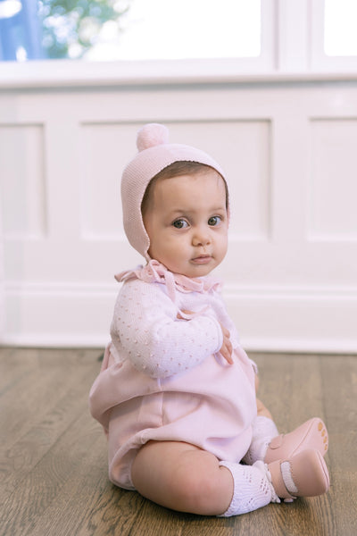 Pink Corduroy Bubble with Bitty Dot