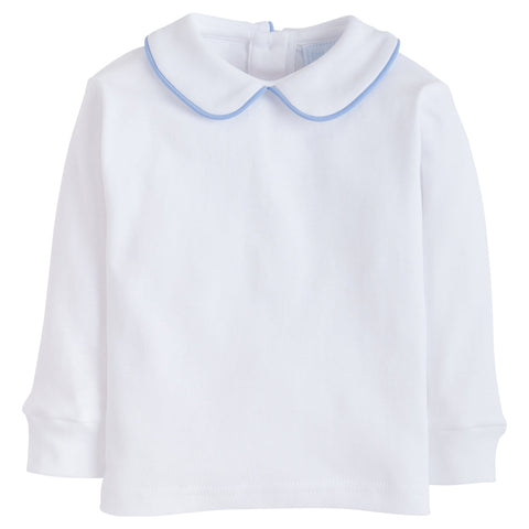 Piped Peter Pan Long Sleeve - Light Blue