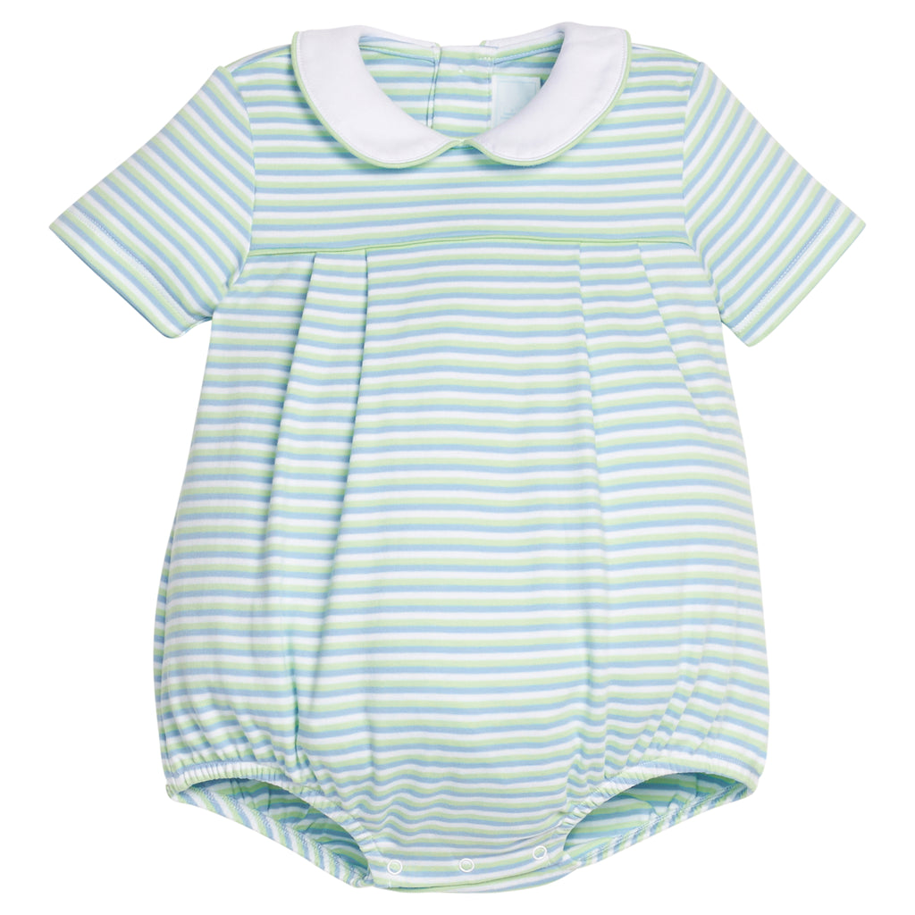 Pleated Peter Pan Bubble - Greenview Stripe
