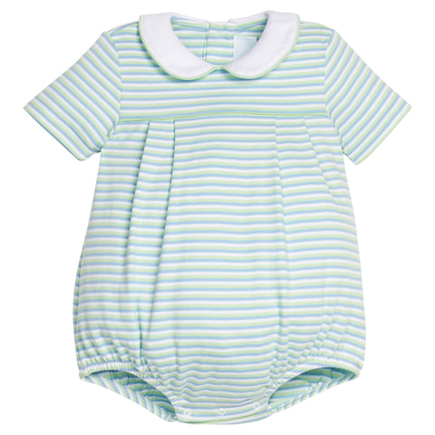 Pleated Peter Pan Bubble - Greenview Stripe