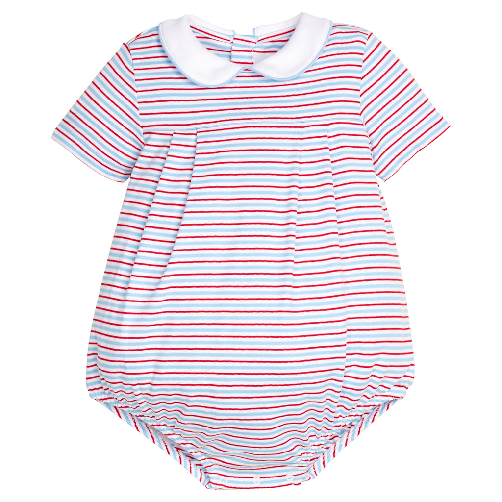 Pleated Peter Pan Bubble - Primary Stripe