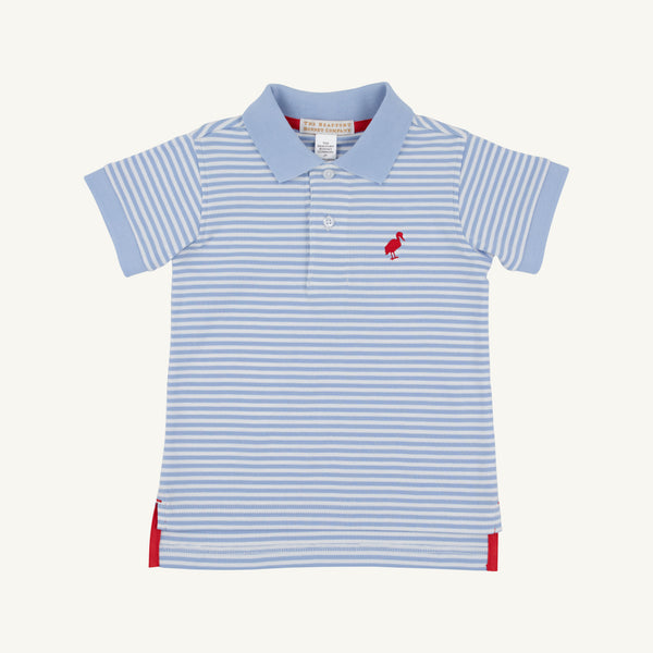 Prim and Proper Polo - Beale Street Blue Stripe