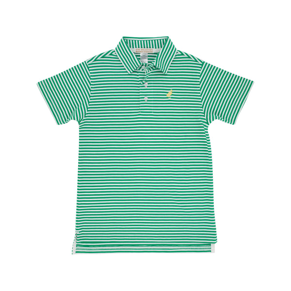 Prim and Proper Polo - Kiawah Kelly Green Stripe