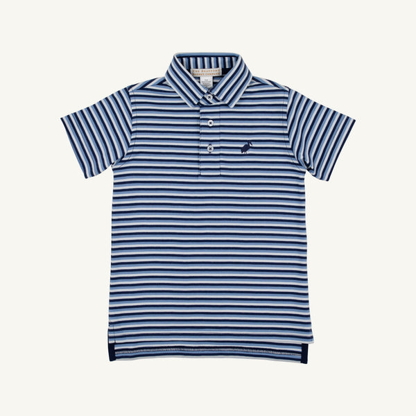 Prim and Proper Polo - Sumner County Stripe (Barbados Blue/Nantucket Navy)
