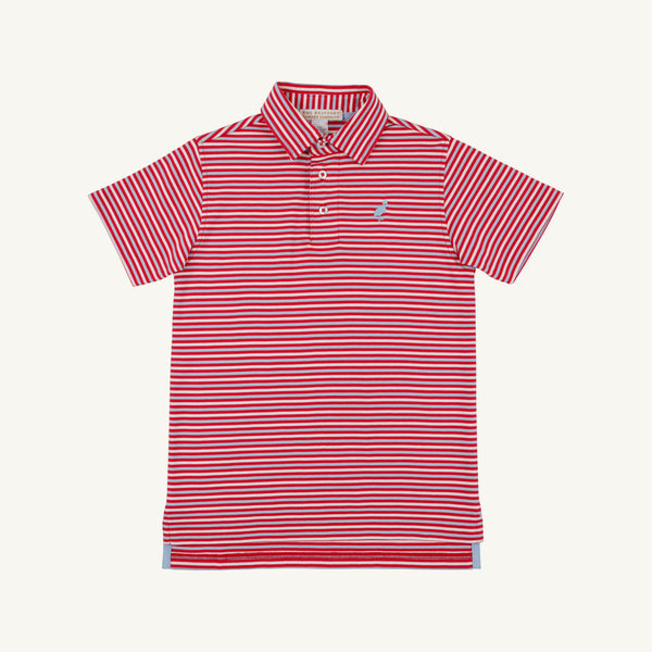Prim and Proper Polo - Sumner County Stripe, Red