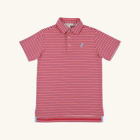 Prim and Proper Polo - Sumner County Stripe, Red