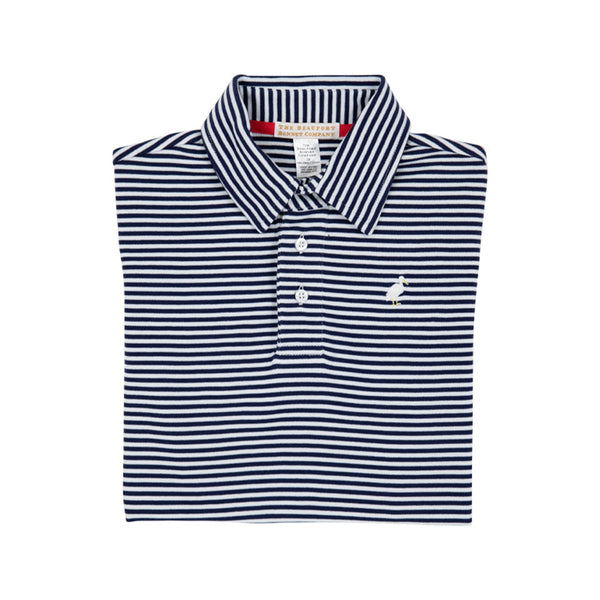 Prim and Proper Polo - Nantucket Navy Stripe