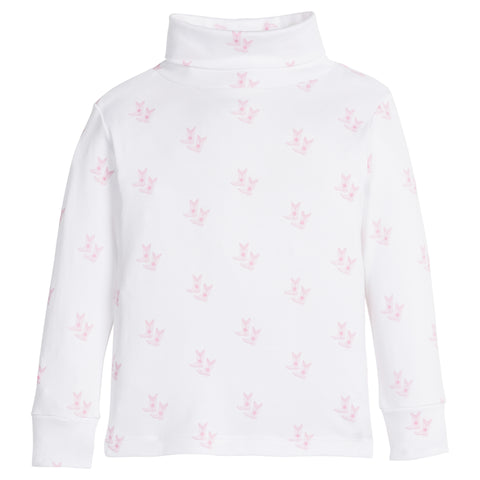 Printed Turtleneck - Pink Cowboy Boots
