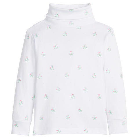 Printed Turtleneck - Tulips