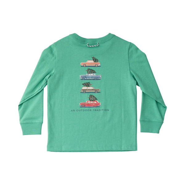 LS Cotton T-Shirt - Green Spruce