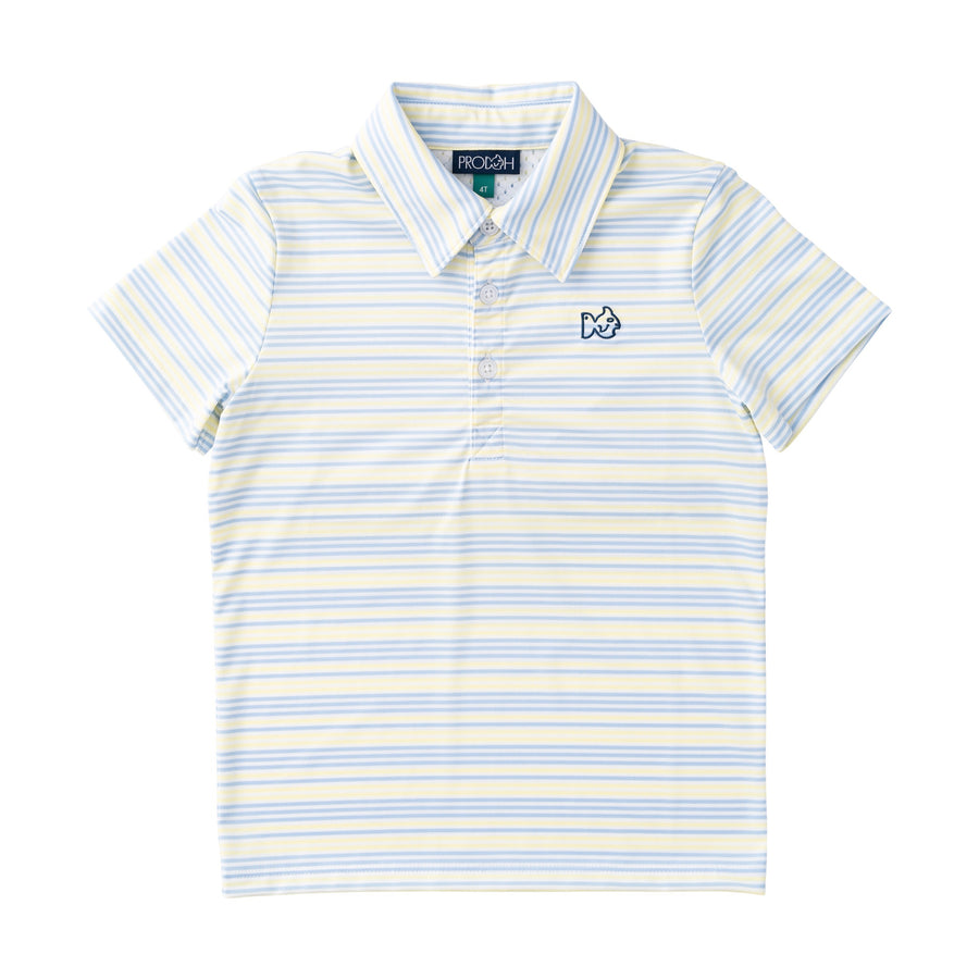 Short Sleeve Pro Performance Polo - Yellow Pear Windsurfer Stripe