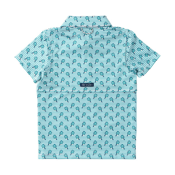 Short Sleeve Pro Performance Polo -  Marine Green Pickleball Print