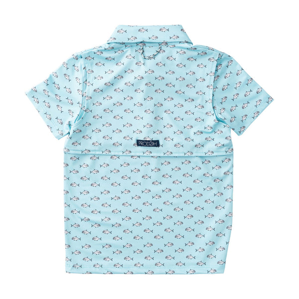 Short Sleeve Pro Performance Polo - African Pompano Fish Print