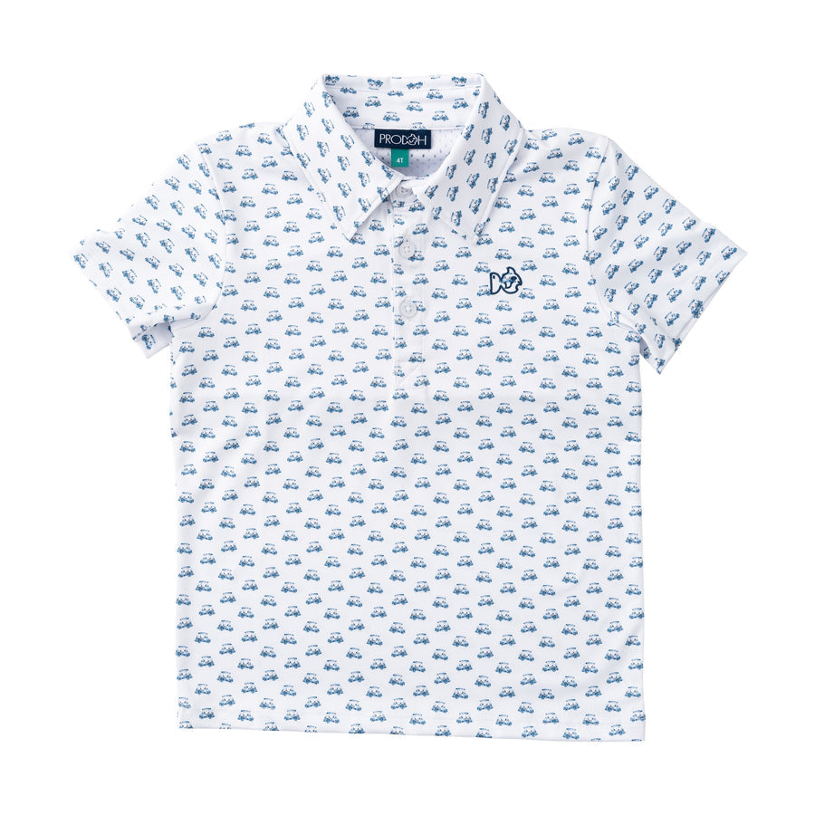 Short Sleeve Pro Performance Polo - Golf Cart Print